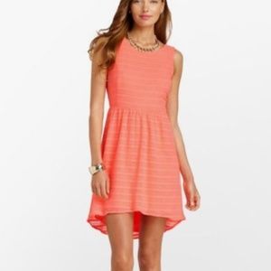 Lilly Pulitzer Coral Ribbed A-Line Dress